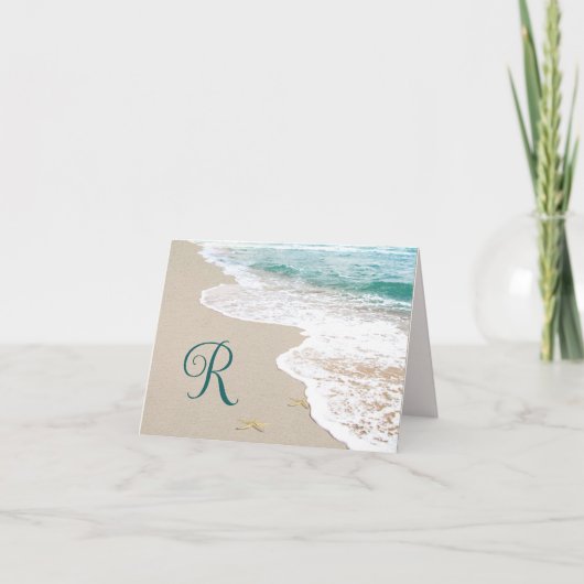 Ocean Beach mit Monogram Letter R (Vorderseite)