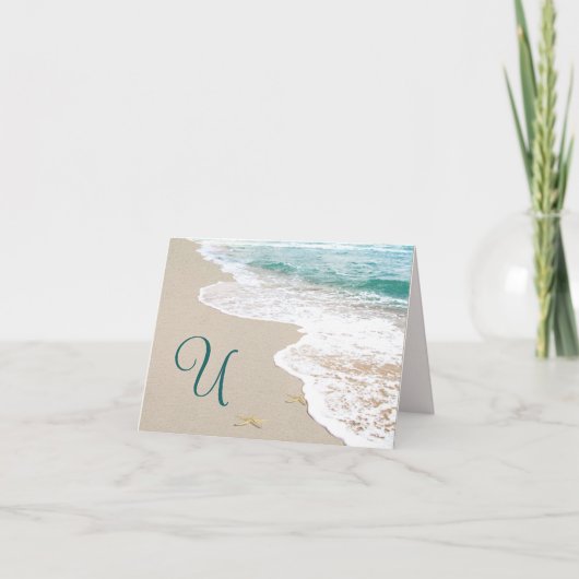 Ocean Beach mit Monogram Letter U (Vorderseite)