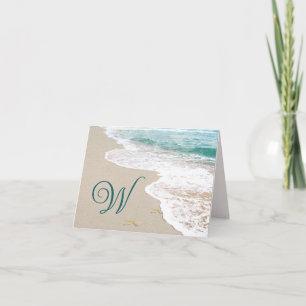 Ocean Beach mit Monogram Letter W