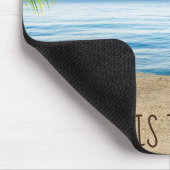Ocean Beach mit Palm Fronds Mousepad (Ecke)