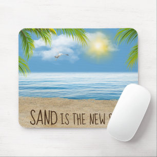 Ocean Beach mit Palm Fronds Mousepad