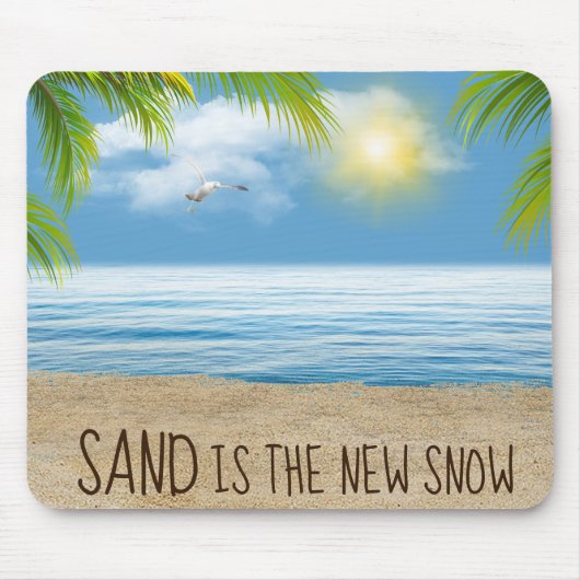 Ocean Beach mit Palm Fronds Mousepad (Vorne)