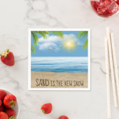 Ocean Beach mit Palm Fronds Serviette (Beispiel)