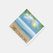 Ocean Beach mit Palm Fronds Serviette (Ecke)