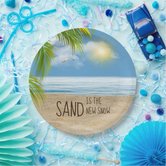 Ocean Beach mit Seagull-Papierplatte Pappteller (Party)