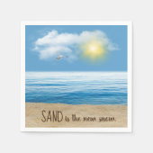 Ocean Beach mit Sunshine Napkins Serviette (Vorderseite)