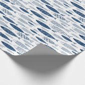 Ocean Beach Nautical Fish Muster Geschenkpapier (Ecke)