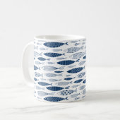 Ocean Beach Nautical Fish Muster Kaffeetasse (Vorderseite Links)