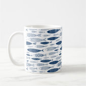Ocean Beach Nautical Fish Muster Kaffeetasse (Links)