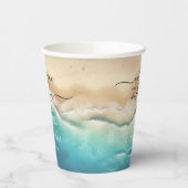 Ocean Beach Niedlich Signature Boho Newly Weds Par Pappbecher (Links)