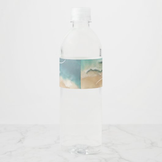 Ocean Beach Niedlich Signature Summer Party Wasserflaschenetikett (Rückseite)