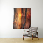 Ocean Beach Orange Sunset Wall Tapestes Wandteppich (Beispiel)