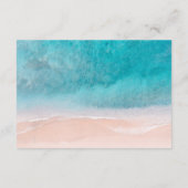 Ocean Beach Palm Tree Hochzeitsdetails Begleitkarte (Rückseite)