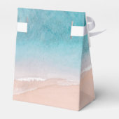 Ocean Beach Palm Tree Wedding Geschenkschachtel (Rückseite)