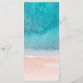 Ocean Beach Palm Tree Wedding Menü Menükarte (Rückseite)