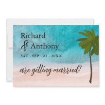 Ocean Beach Palm Tree Wedding