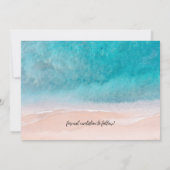 Ocean Beach Palm Tree Wedding Save The Date (Rückseite)