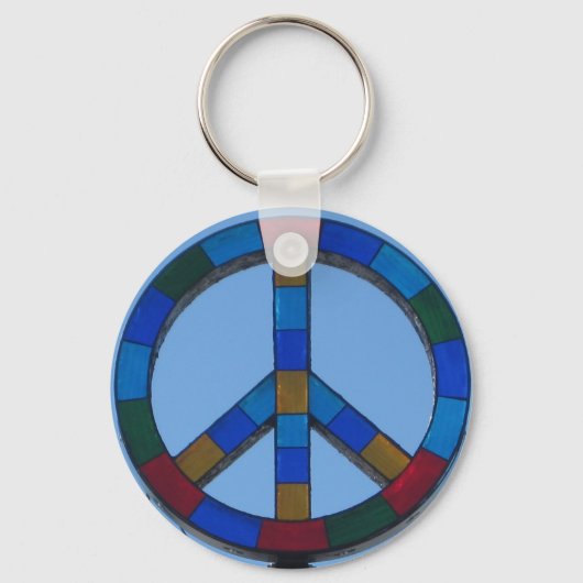 Ocean Beach Peace Sign Schlüsselanhänger (Vorderseite)
