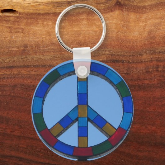 Ocean Beach Peace Sign Schlüsselanhänger (Vorderseite)
