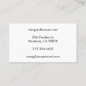 Ocean Beach Pier Blue Foto Reisen Tourismus Visitenkarte (Rückseite)