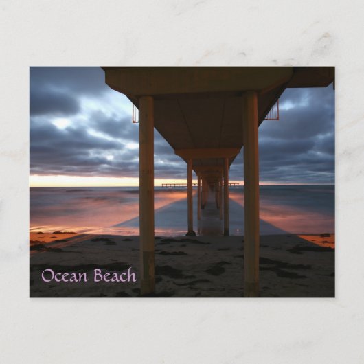 Ocean Beach Pier Postkarte (Vorderseite)