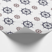 Ocean Beach Red und Blue Helms Geschenkpapier (Ecke)