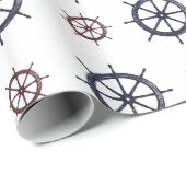 Ocean Beach Red und Blue Helms Geschenkpapier (Rolleneckpunkt)