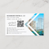 Ocean / Beach Rental Property Manager QR Facebook Visitenkarte (Rückseite)