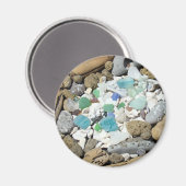 Ocean Beach Rock Garden Magnete Sea Glass Muscheln Magnet (Vorderseite/Rückseite)