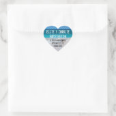 Ocean Beach Rücksendeadresse Heart Shaped Stickers (Tasche)