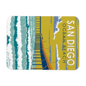 Ocean Beach San Diego Kunst, Dichtung und Musik Vi Magnet (Horizontal)