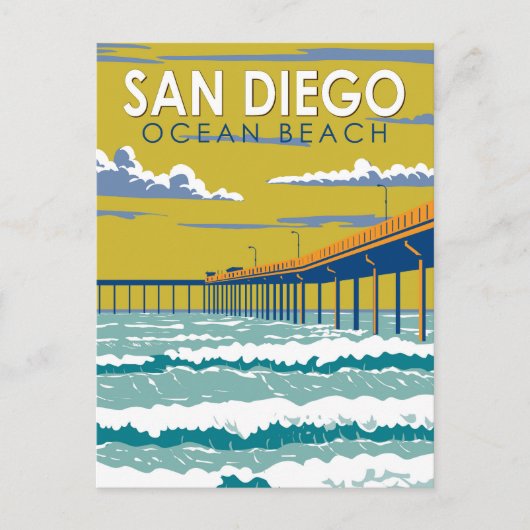 Ocean Beach San Diego Kunst, Dichtung und Musik Vi Postkarte (Vorderseite)