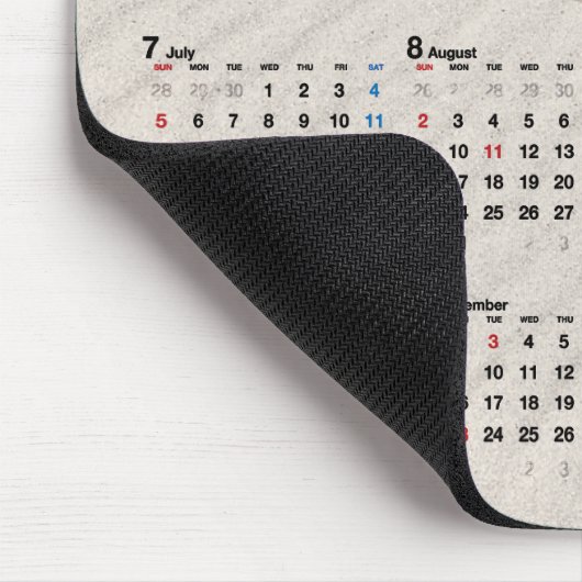 Ocean Beach Sand 2026 Calendar Mousepad (Ecke)