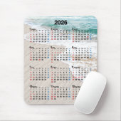 Ocean Beach Sand 2026 Calendar Mousepad (Mit Mouse)