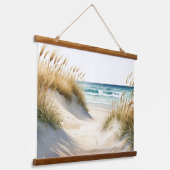 Ocean Beach Sand Dunes Grasses Pathway Beach Art Wandteppich Mit Holzrahmen (Gewinkelt)