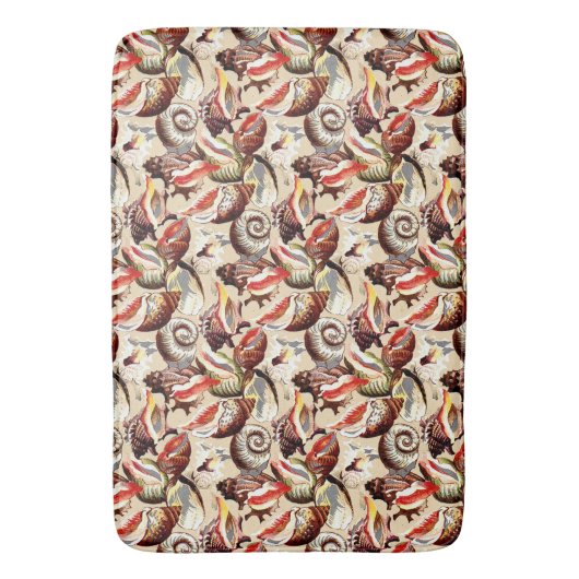 Ocean Beach Sandy Muscheln Muster Badematte (Vorderseite Vertikal)