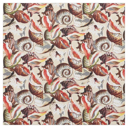 Ocean Beach Sandy Muscheln Muster Stoff (Muster)