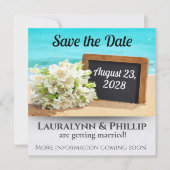 Ocean Beach Save the Date Hochzeit Einladung (Vorderseite)