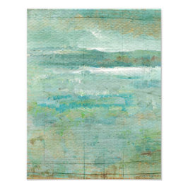 Ocean Beach Sea Aquamarines Wasserzeichnen Fotodruck