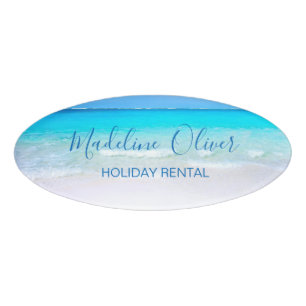 Ocean Beach Sea Holiday Mieten Blue Modernes Abzei Namenschild