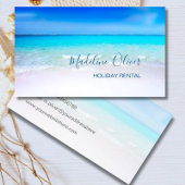 Ocean Beach Sea Holiday Rental Aqua Blue Stilvoll Visitenkarte