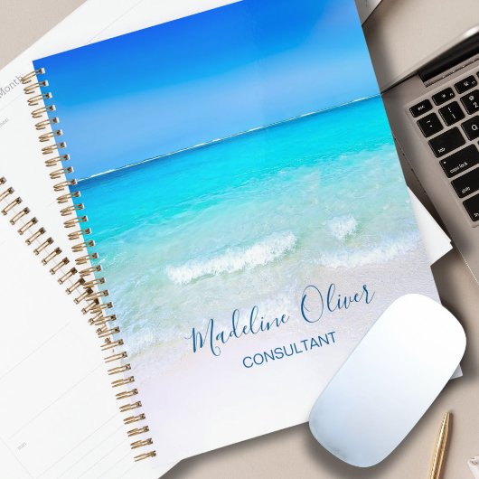 Ocean Beach Sea Travel Business Aqua Blue Modern Planer