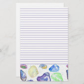 Ocean Beach Seashells Letter Writed Briefpapier (Vorne/Hinten)