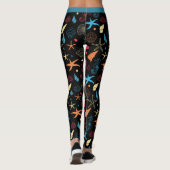 Ocean Beach Seashells Starfish Seepferd Yoga Leggings (Rückseite)