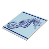 Ocean Beach Seepferd Frieze Pattern Fliese (Seite)