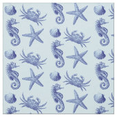 Ocean Beach Seepferd Starfish Crab & Muschel Muste Stoff (Muster)
