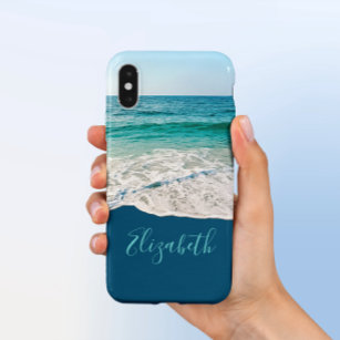 Ocean Beach Shore Personalisiert Blue Case-Mate iPhone Hülle