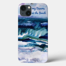 Ocean Beach Shore Water Blue - Personalize w Name Case-Mate iPhone Hülle