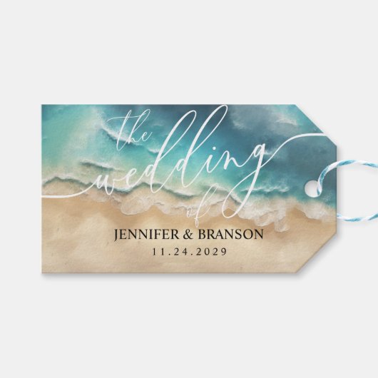 Ocean Beach Signature Summer Chic Geschenkanhänger (Vorderseite (Horizontal))