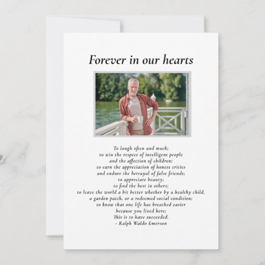 Ocean Beach Sonnenuntergang Feier des Lebens Foto Einladung (Rückseite)